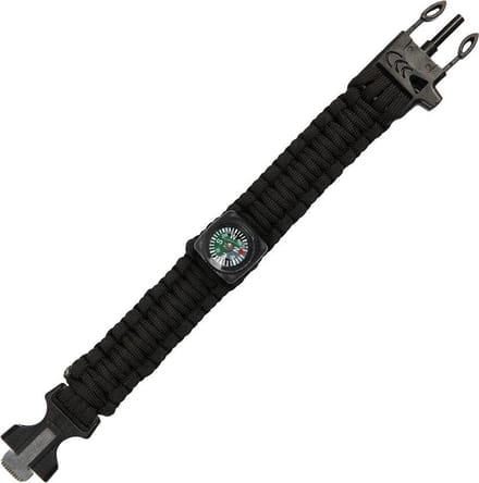 101inc Paracord survival kompas 9 inch zwart