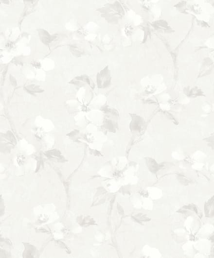Boråstapeter Vliesbehang 3583 - Cottage garden - Botanisch Wit - 53cm x 10.05m