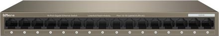 DrPhone OptiNet – 16 Poorten Gigabit Ethernet Switch – Energiebesparende Ethernet Switch – 6Kv Schokbestendige Ethernet Switch – Grijs