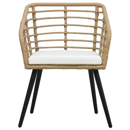vidaXL - Tuinstoelen - 2 - st - met - kussens - poly - rattan - eikenkleurig