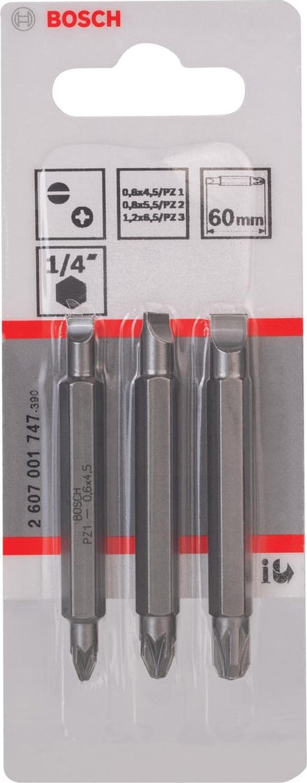 Bosch - DUBBELBITSETXH-TORS/GL-PZ - 3 stuks