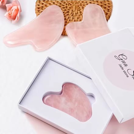 Jade Gua Sha Schraper - Met cadeauverpakking - Roze - KELERINO.