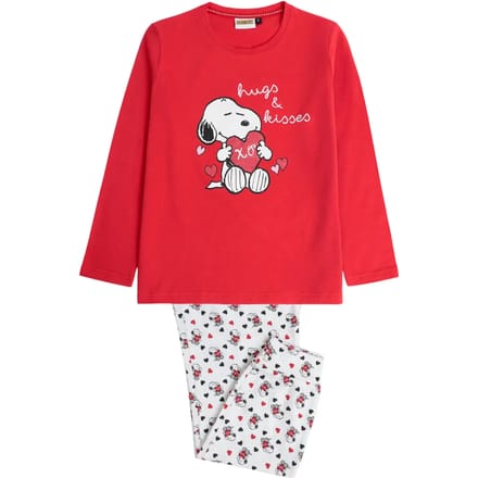 Pyjama-sets Admas Pyjama broek top lange mouwen Peanuts In My Heart
