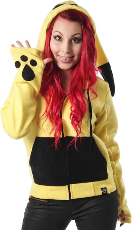 Cupcake Cult - STRIKER Hoodie/trui - L - Geel/Zwart