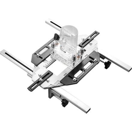 Houten Deur Groefpositioneerder Houtbewerking Gat Boorgeleider Locator Multifunctionele Scharniergaten zilver