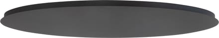 Plafondplaat ovaal 100 x 35 cm zonder gaten zwart