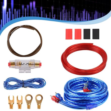 Complete Audiokabelset voor Auto Versterker 8 GA - Audio Bedrading Subwoofer