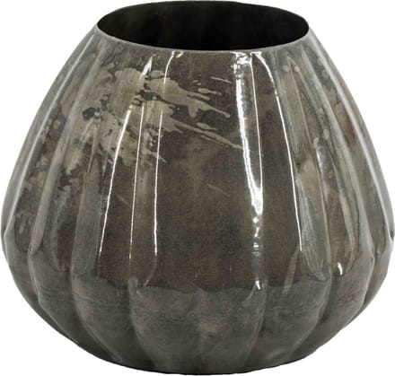 HomeBound by KY | Vaas metaal moon grey | bloemenvaas