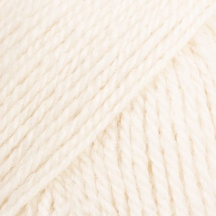 DROPS Flora Uni Colour - 01 naturel - Wol Garen