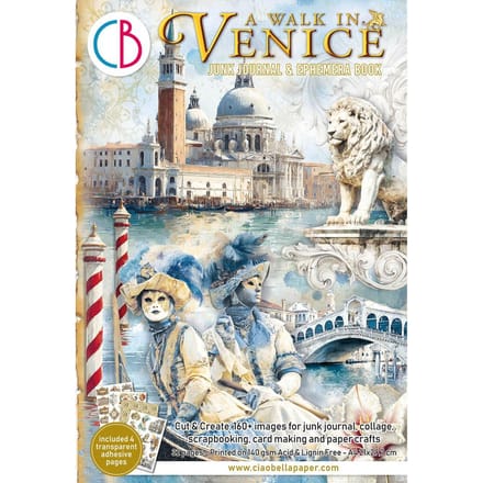 Ciao Bella - A Walk in Venice A4 Junk Journal Ephemera Book (32pcs) (CBB023)
