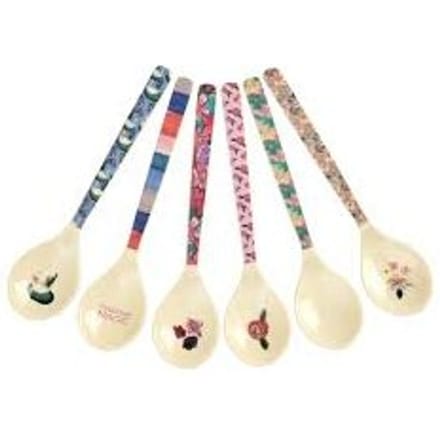 Rice melamine theelepel a new york minute print, assorti