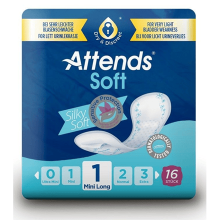 Attends Soft 1 Mini Long - 24 pakken van 16 stuks