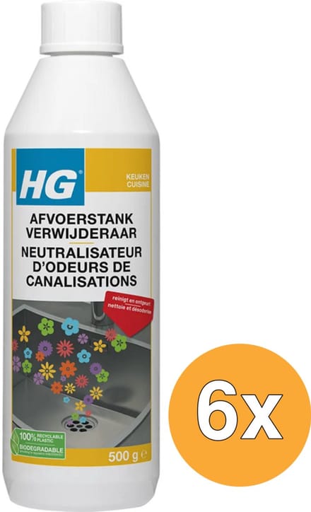 HG - Afvoerstank Verwijderaar - 6 x 500 gr - Voordeelverpakking