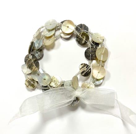 Armband met strik - Rekbaar, one size - Aardetinten - Damesdingetjes
