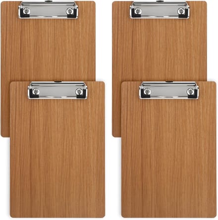 Klemborden set - Schrijfplanken - Kantoor school - Set van vier - A5 formaat - Houtkleur