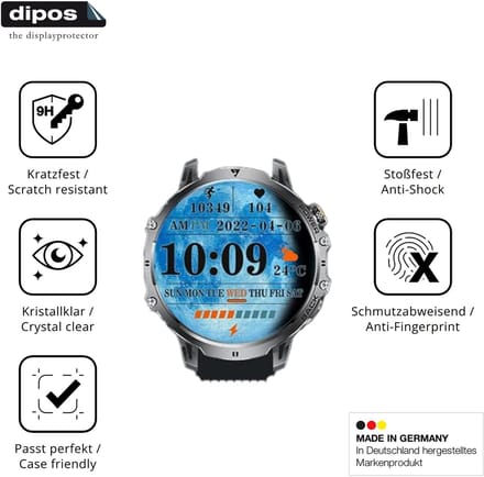 dipos – 2x Pantserfolie geschikt voor DREMAC EF13 | 9H Screenprotector