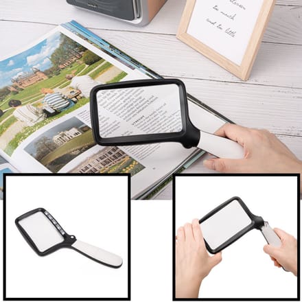 Hand Loep LED verlichting - 2x Vergroting - Vergrootglas slechtziende - Handloep - Inklapbaar Lees licht - Magnifier