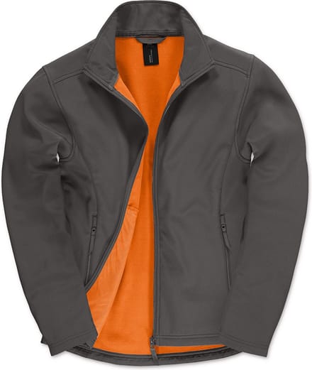 B&C Id.701 Softshell / Men CGJUI62 - Dark Grey / Neon Orange - 3XL