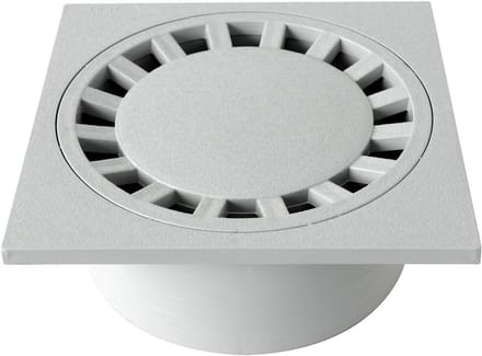 Afsluitklep PVC Grijs 200x200 mm voor Drainage en Afwatering