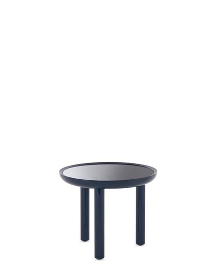 Kartell K-Top bijzettafel Ø 60 cm - smoked mirror/blue