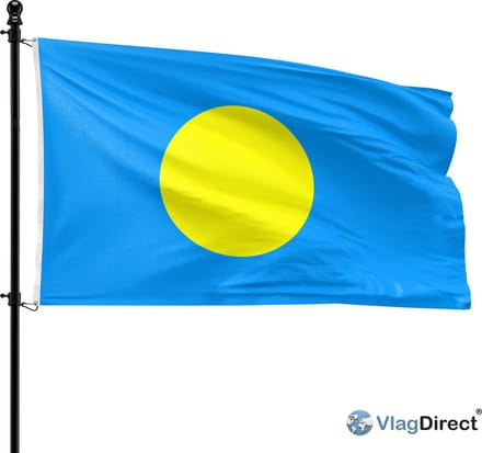 VlagDirect - Palause vlag - Palau vlag - 90 x 150 cm