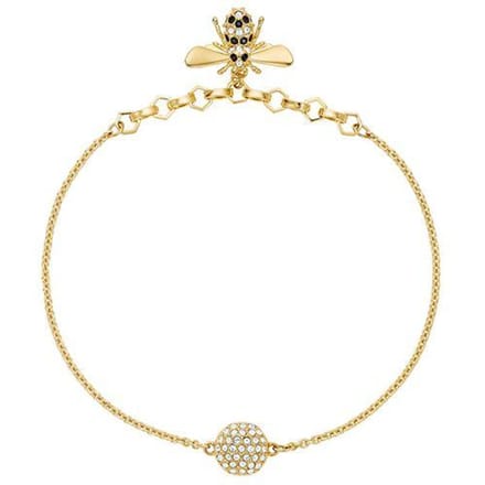 Swarovski Remix Collectie Dames Bijen Armband Goud 5380077 17.5cm/M white