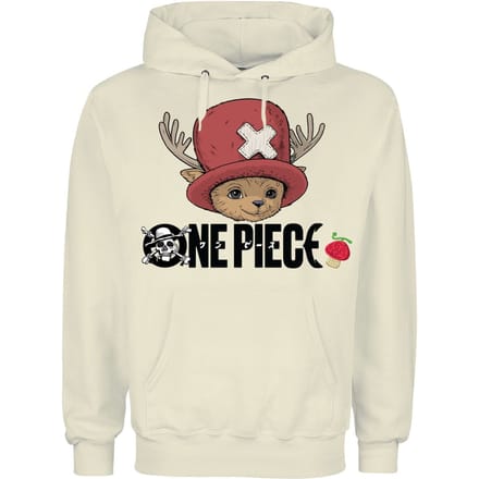 One Piece - Anime Trui met capuchon - Chopper - Logo - M tot XL - voor Mannen - ecru