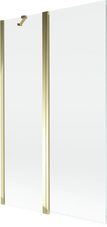 Mexen Mist badwand 2-delig 110 x 150 , transparant, goud - 8A9-110-011-50-00