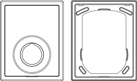 IMI Hydronic Engineering HEIMEIER Frame en afdekplaat v. Multibox, K, RTL, K-RTL, wit RAL9016, 9300-00.800