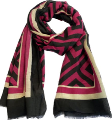 Leuke modieuze sjaal van mooi materiaal / 50% katoen met 50% viscose