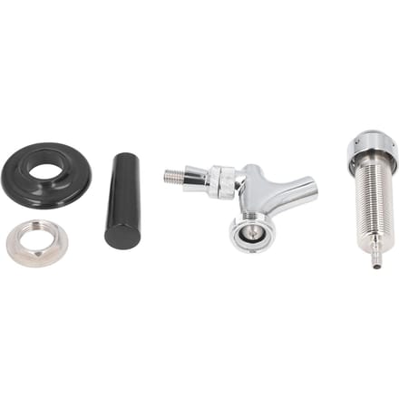 Biertap Kit Onderdelen RVS met Schacht 100mm Lange Stang voor Thuis Brouw Toren white