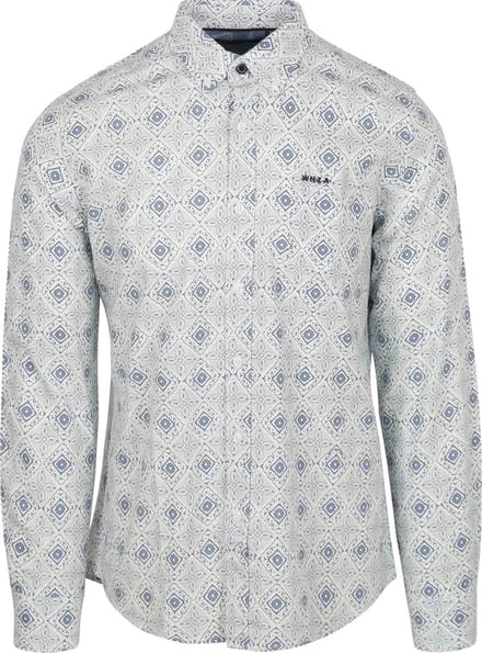 NZA Overhemd Karson Linnen Blend Blauw - Maat XL - Heren - Overhemden Casual