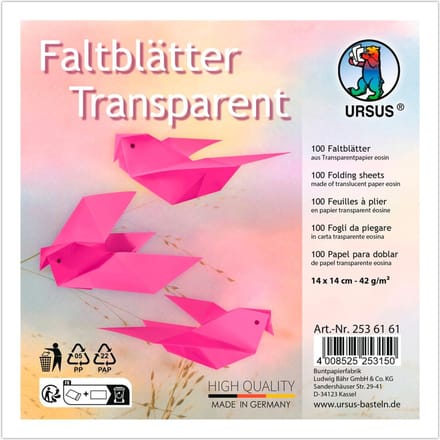 Transparant papier-vouwpapier - Roze