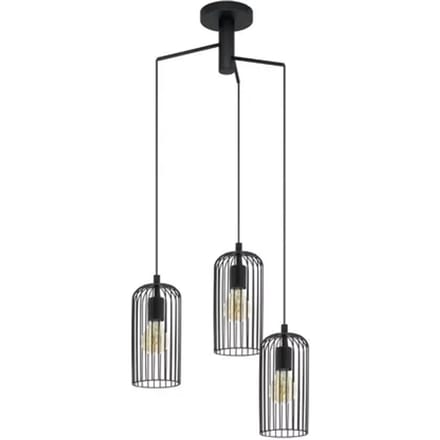 EGLO Roccamena 1 Hanglamp - E27 - Ø 61,5 cm - Zwart