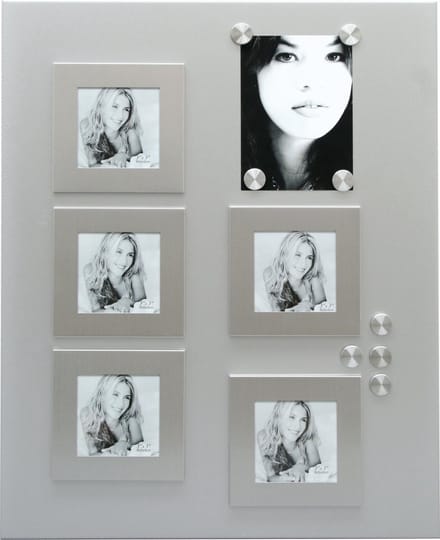Deknudt Frames magneetbord S58MN1 - zilver + 5x (9x9cm) -  8 magneten
