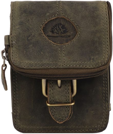 Greenburry Vintage Fanny pack Leer 13.5 cm - Unisex - olive