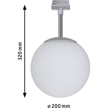 230V-railsysteem lamp Paulmann Globe Small 97602 E14 N/A Vermogen: 10 W N/A