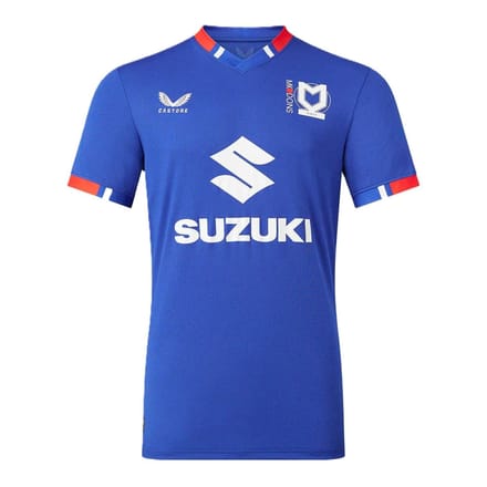 Castore MK Dons-voetbalshirt voor heren (Clematis Blauw)