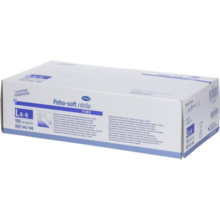 Wegwerphandschoenen - Paars | 150 st | Large | Peha Soft Nitrile Fino