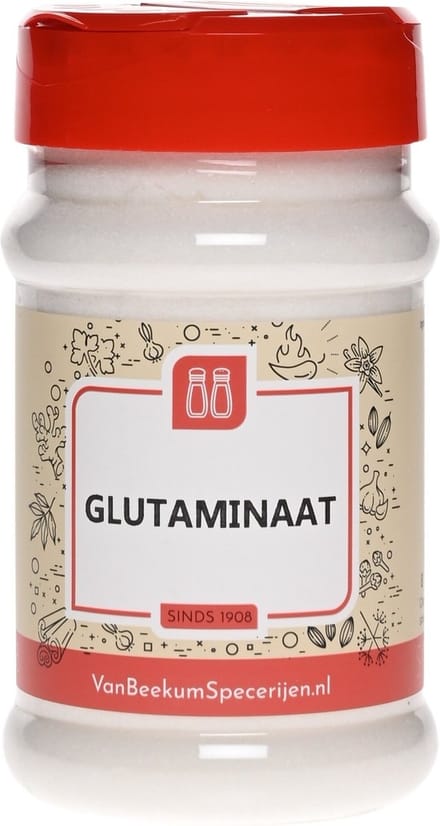 Van Beekum Specerijen - MSG Glutaminaat (E621) - Strooibus 250 Gram