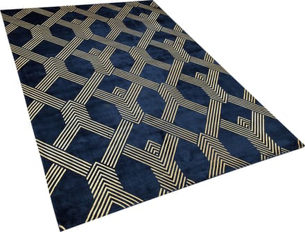 VEKSE - Vloerkleed - Donkerblauw - 80 x 150 cm - Viscose