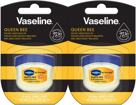 Vaseline Lip Therapy 7G Queen Bee | Voedende lippenbalsem met honing voor optimale hydratatie | (2er Pack)