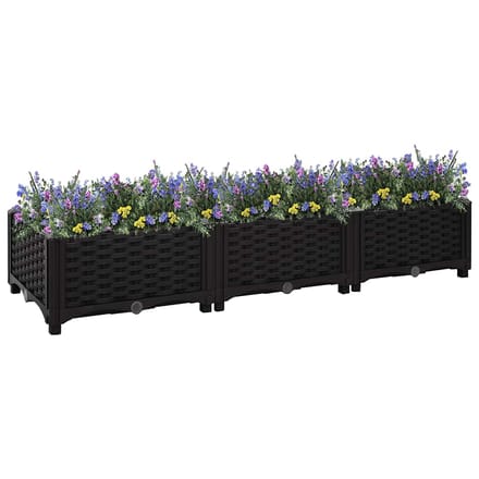 vidaXL - Plantenbak - verhoogd - 120x40x23 - cm - polypropyleen