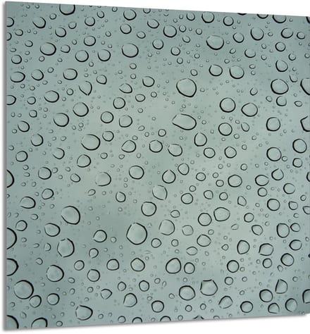 TMK ArtDeko Serie - Glasplaat voor Keuken - 60x65 cm - Krople