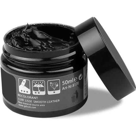 Crème réparatrice pour cuir, 50 ml, baume colorant pour siège auto et canapé noir