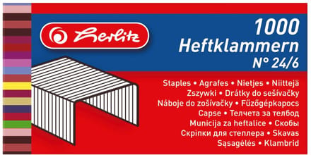 Heftklammer No24/6 verzinkt 2x1000er Blister
