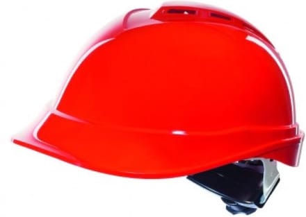 Opsial veiligheidshelm - V-Pro - 4-puntssluiting - geventileerd - rood