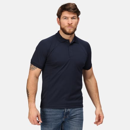 Regatta Heren Coolweave Korte Mouwen Poloshirt (Marine)