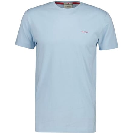 Gant T-Shirt Slim Contrast Logo Short Sleeve Fresh Blue / male