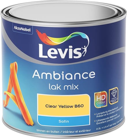 Levis - Ambiance Lak Satin Mix - Clear Yellow B60 - Mengverf - 0,5 L
